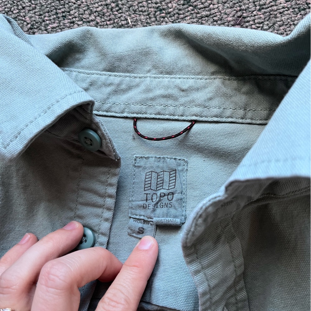 Topo Designs Sage Green Shirt - Picture 2 of 2